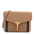 Derby Calfskin House Check Baby Macken Crossbody Bag Camel