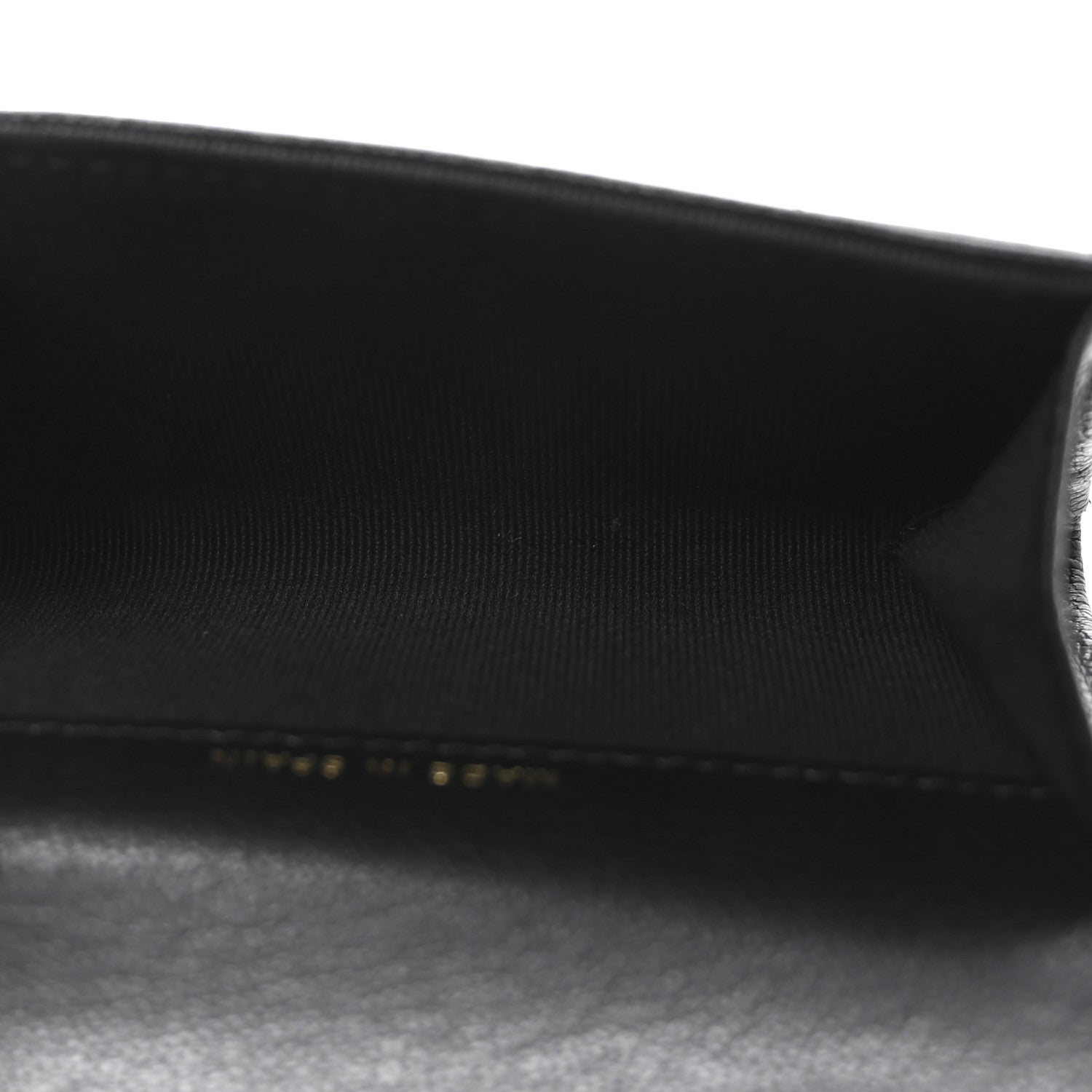 Goatskin Quilted Flap  Holder Black