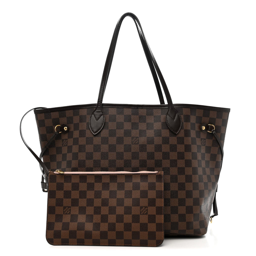 Damier Ebene Neo Neverfull MM Rose Ballerine