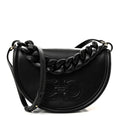 Calfskin Aura Shoulder Bag Black