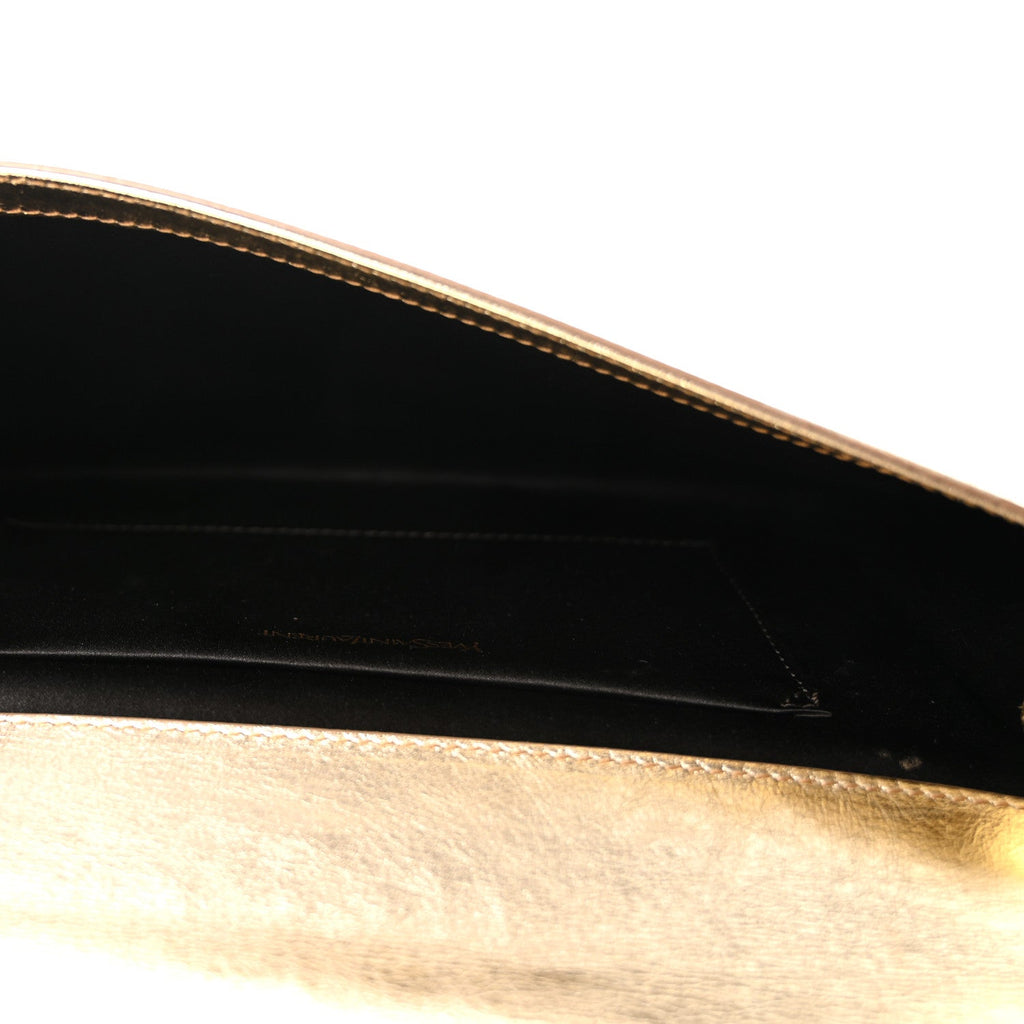 Metallic Calfskin Monogram Large Belle De Jour Clutch Gold