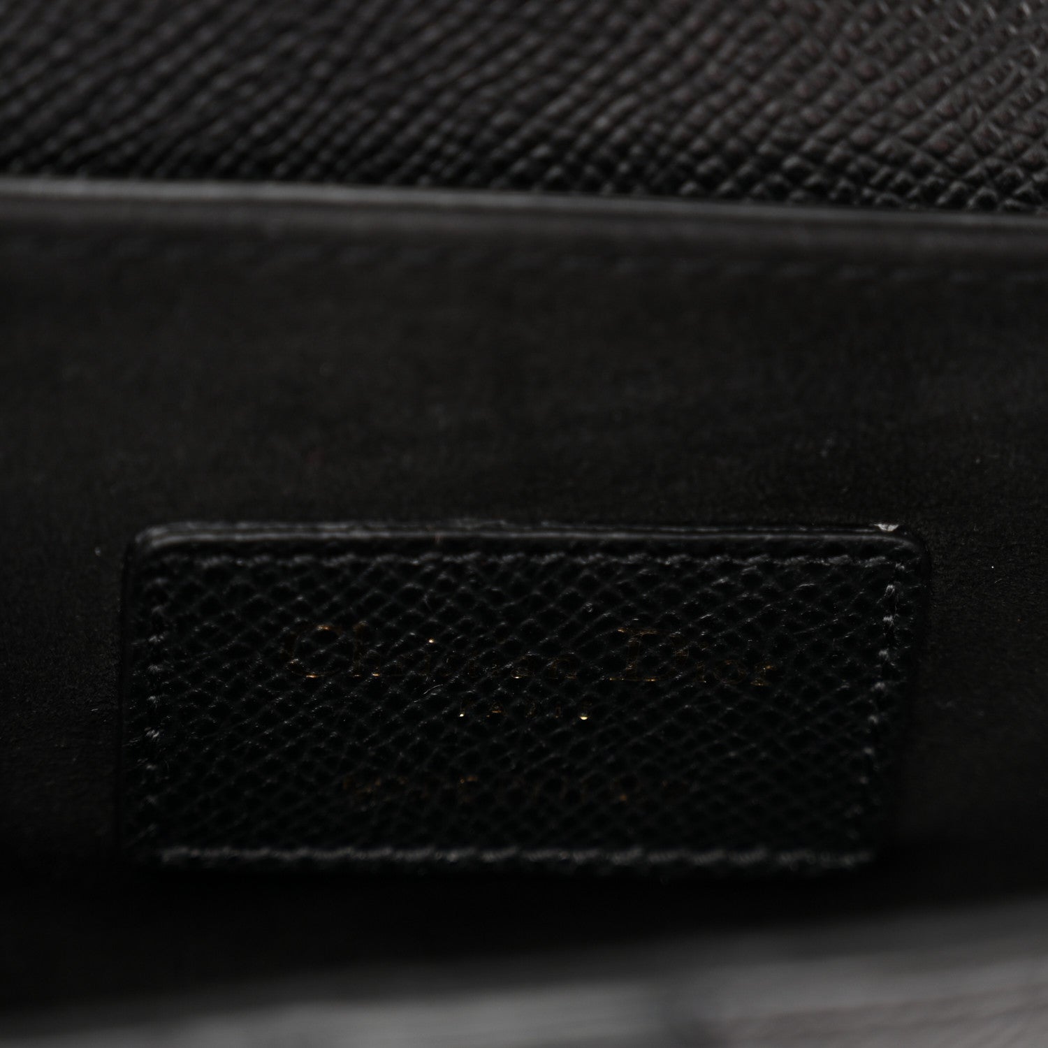 Grained Calfskin Mini Saddle Bag Black