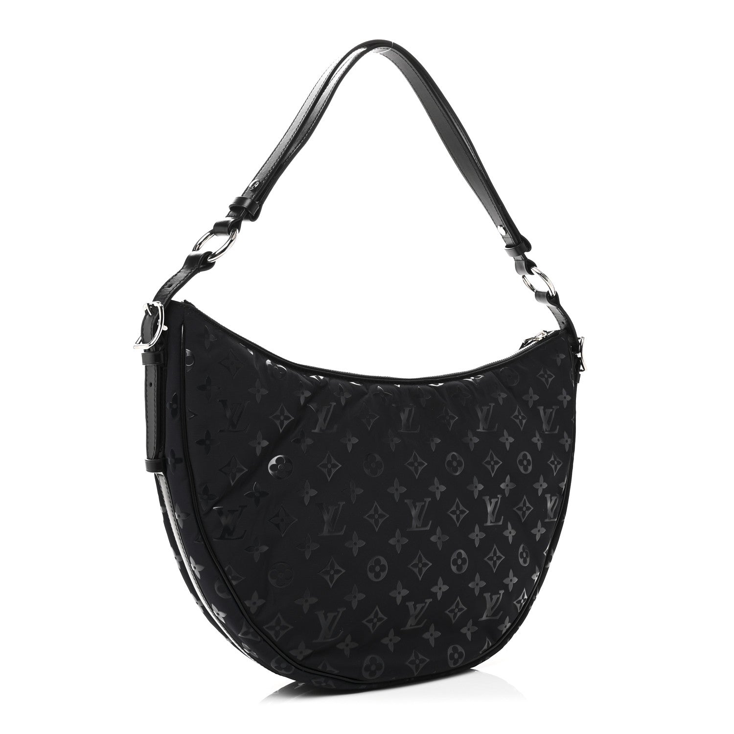 Nylon Monogram Loop Pocket Hobo Polar Night