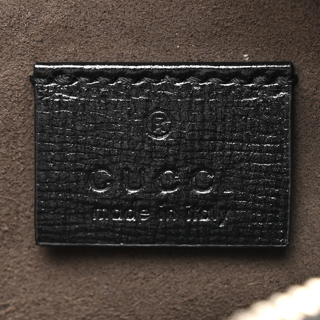 GG Supreme Monogram Azalea Calfskin Mini Retro Interlocking G Bag Black