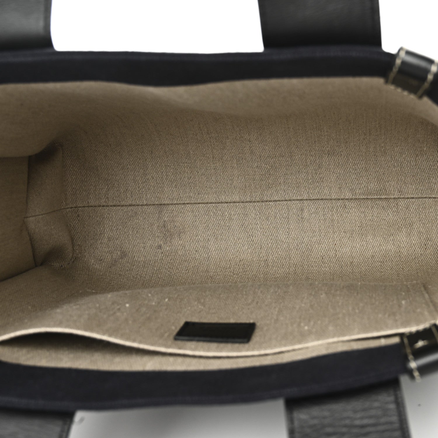 Calfskin Linen Medium Woody Tote Deep Denim