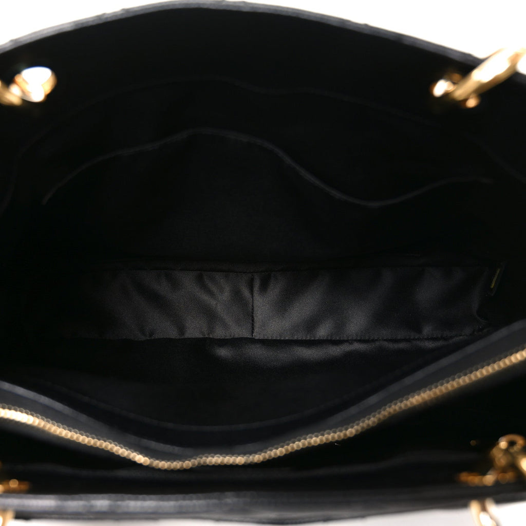 Caviar Quilted Grand Shopping Tote GST Black