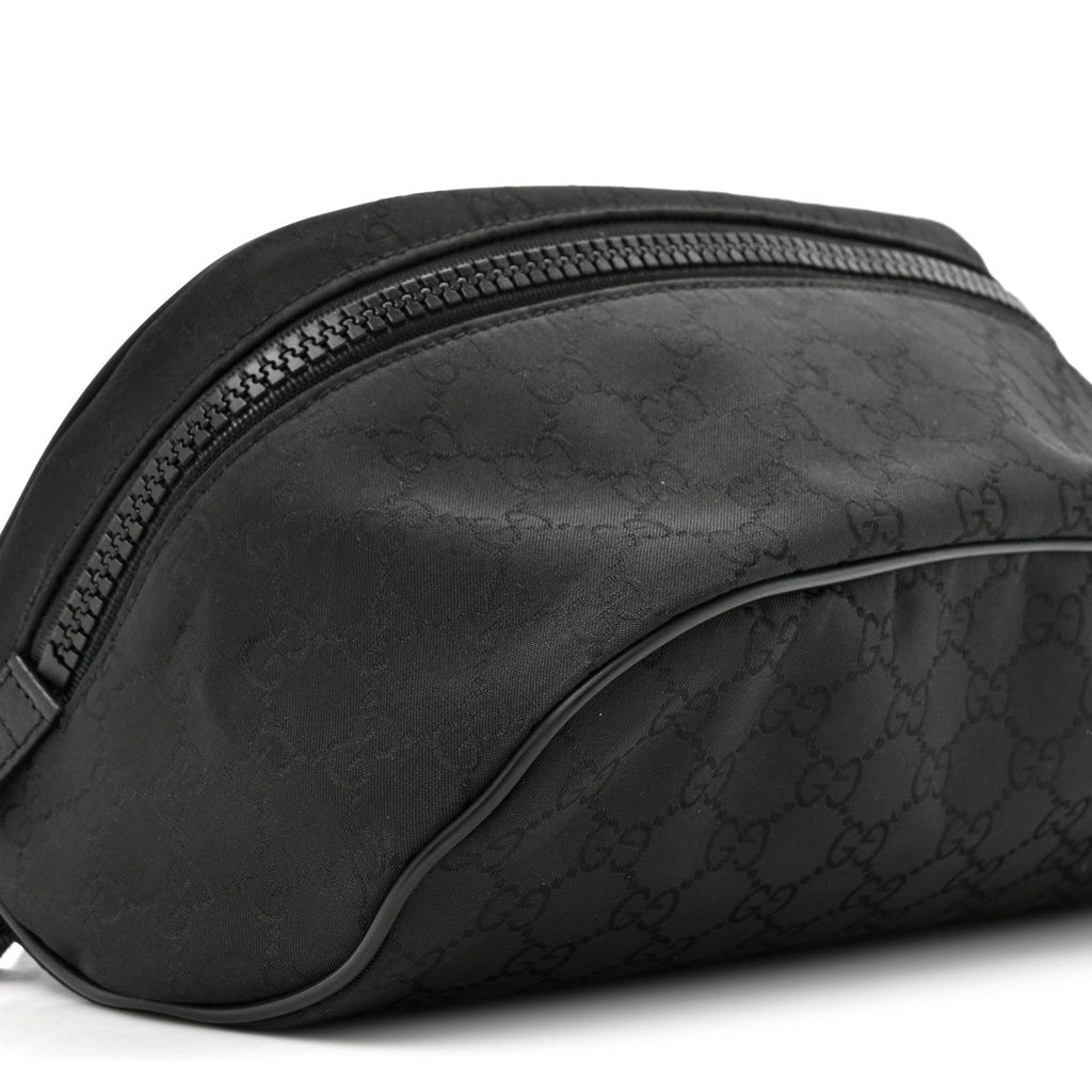 Nylon Monogram Fanny Pack Belt Bag Black