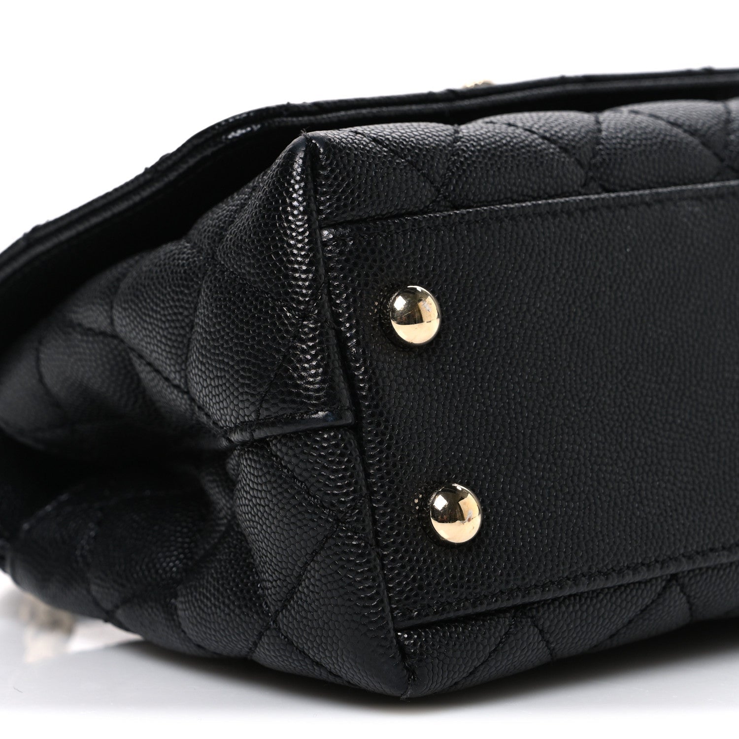 Caviar Quilted Extra Mini Coco Handle Flap Black