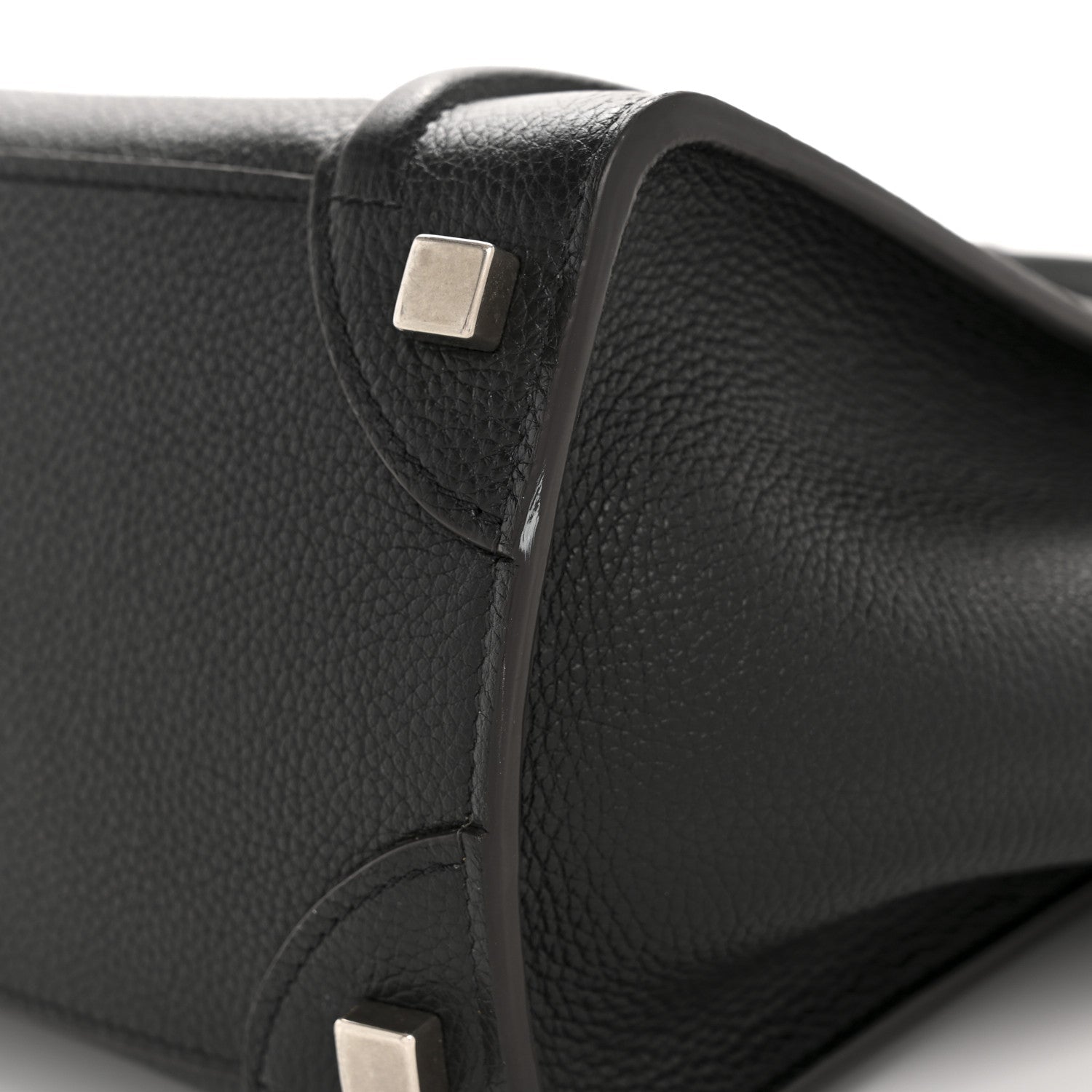 Drummed Calfskin Micro Luggage Black