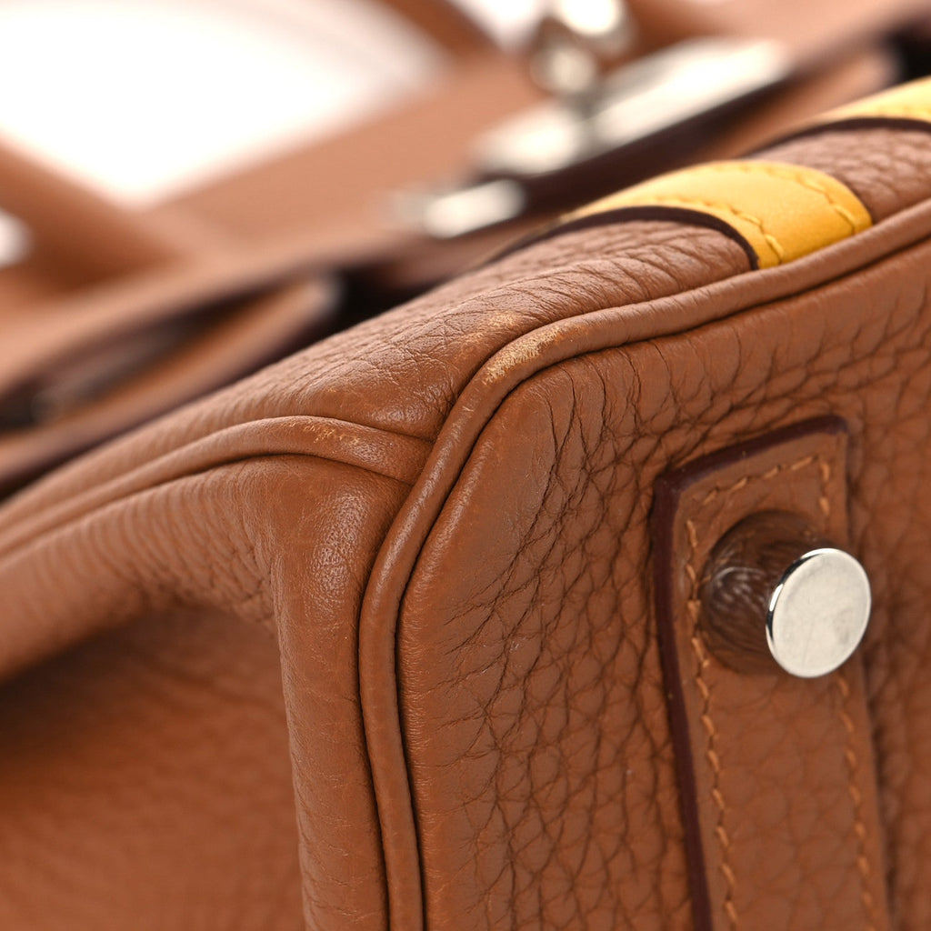 Togo Swift Officier Birkin 25 Gold Ambre