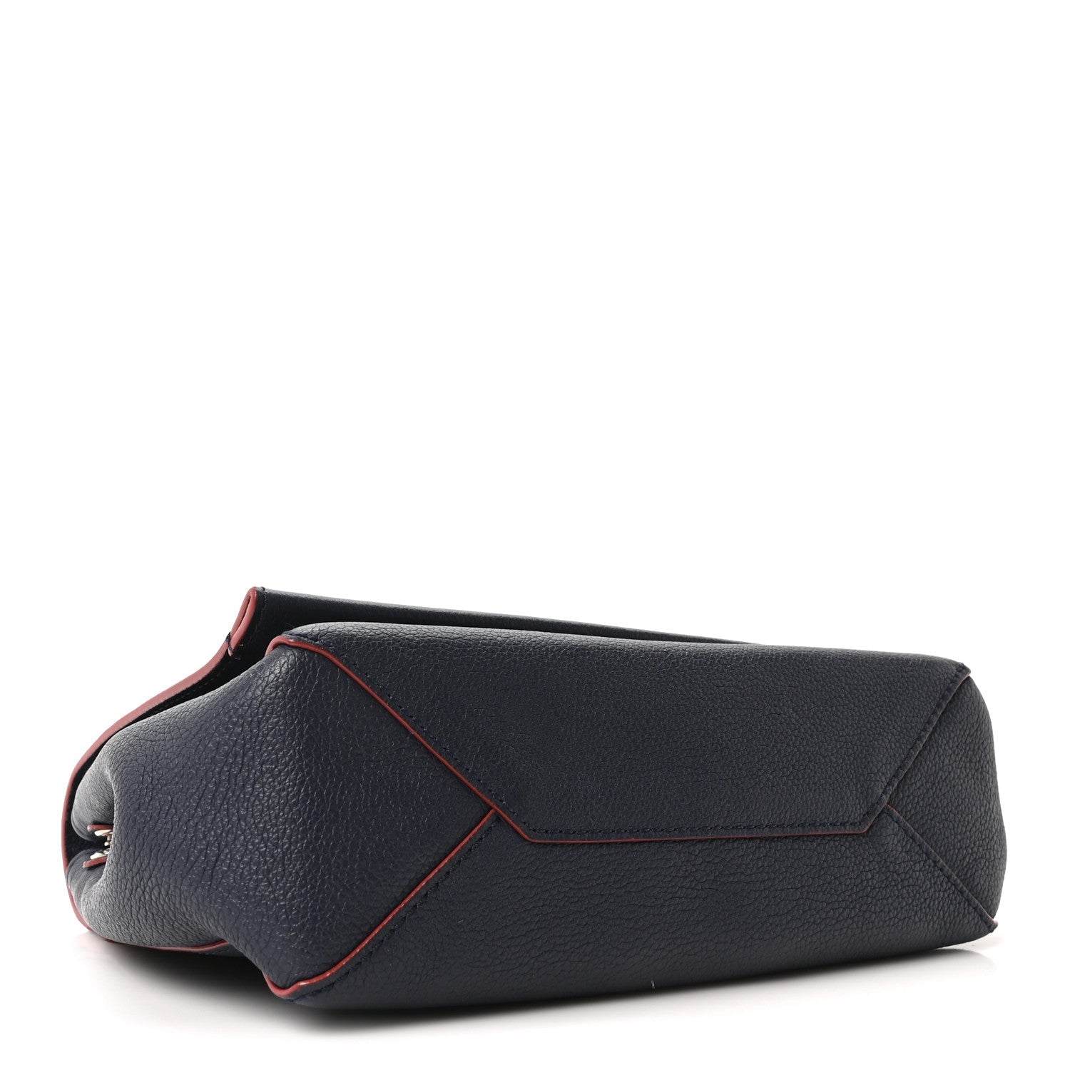 Calfskin Lockme II Chain Bag BB Marine Rouge