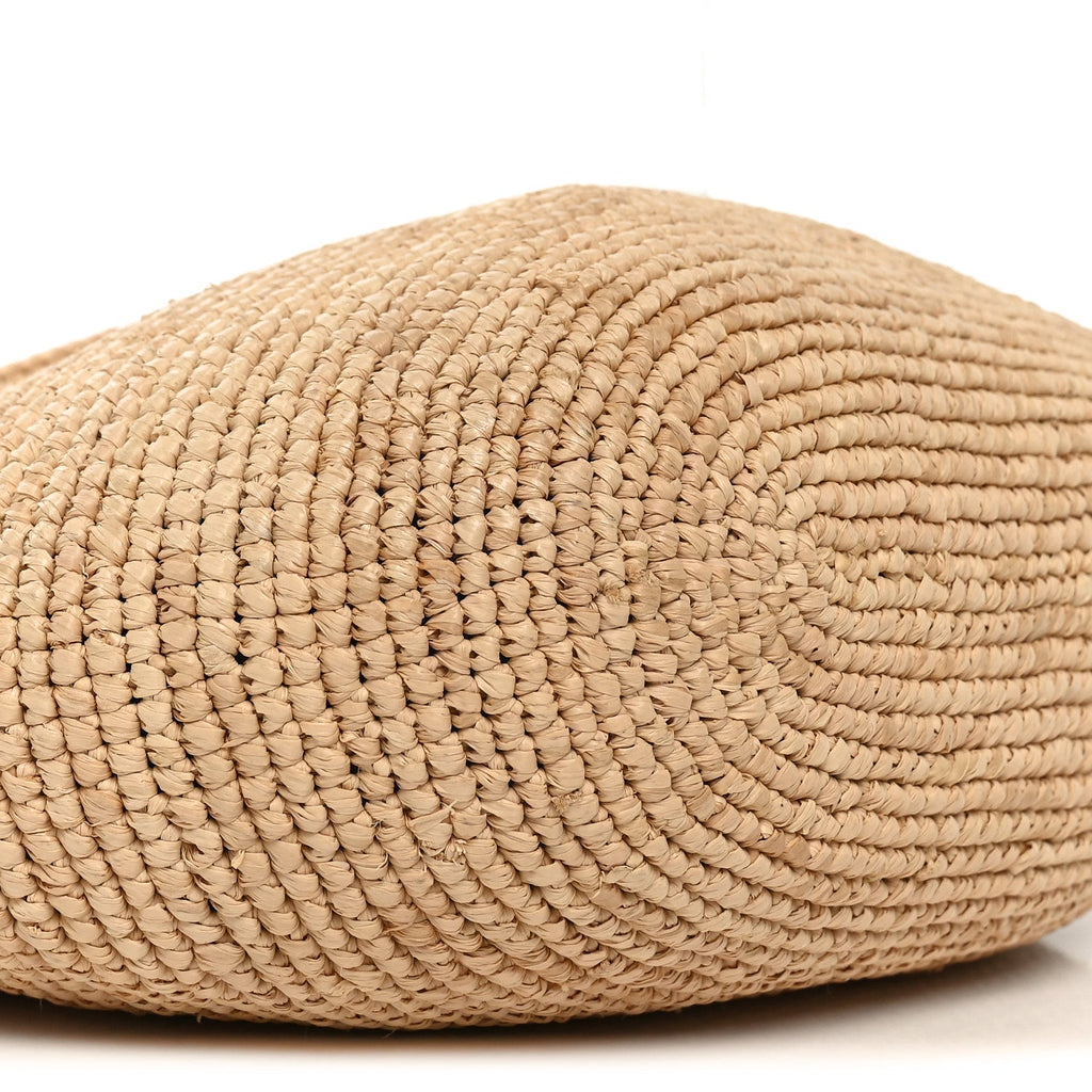 Raffia Mini Slit Tote Bag Natural Tan