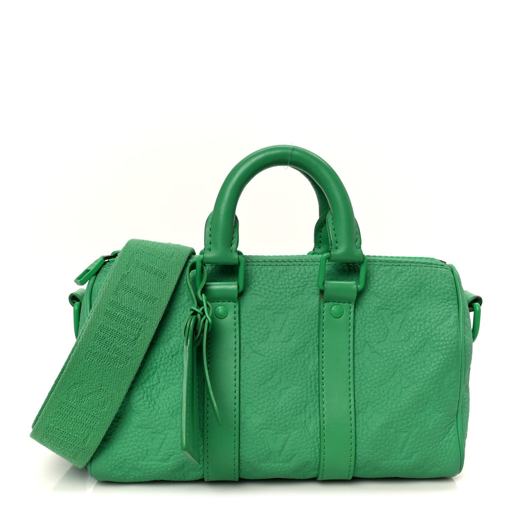 Monogram Taurillon Keepall Bandouliere 25 Minty Green
