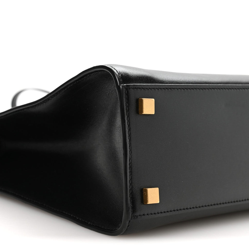 Calfskin Small Manhattan Shopper Tote Black