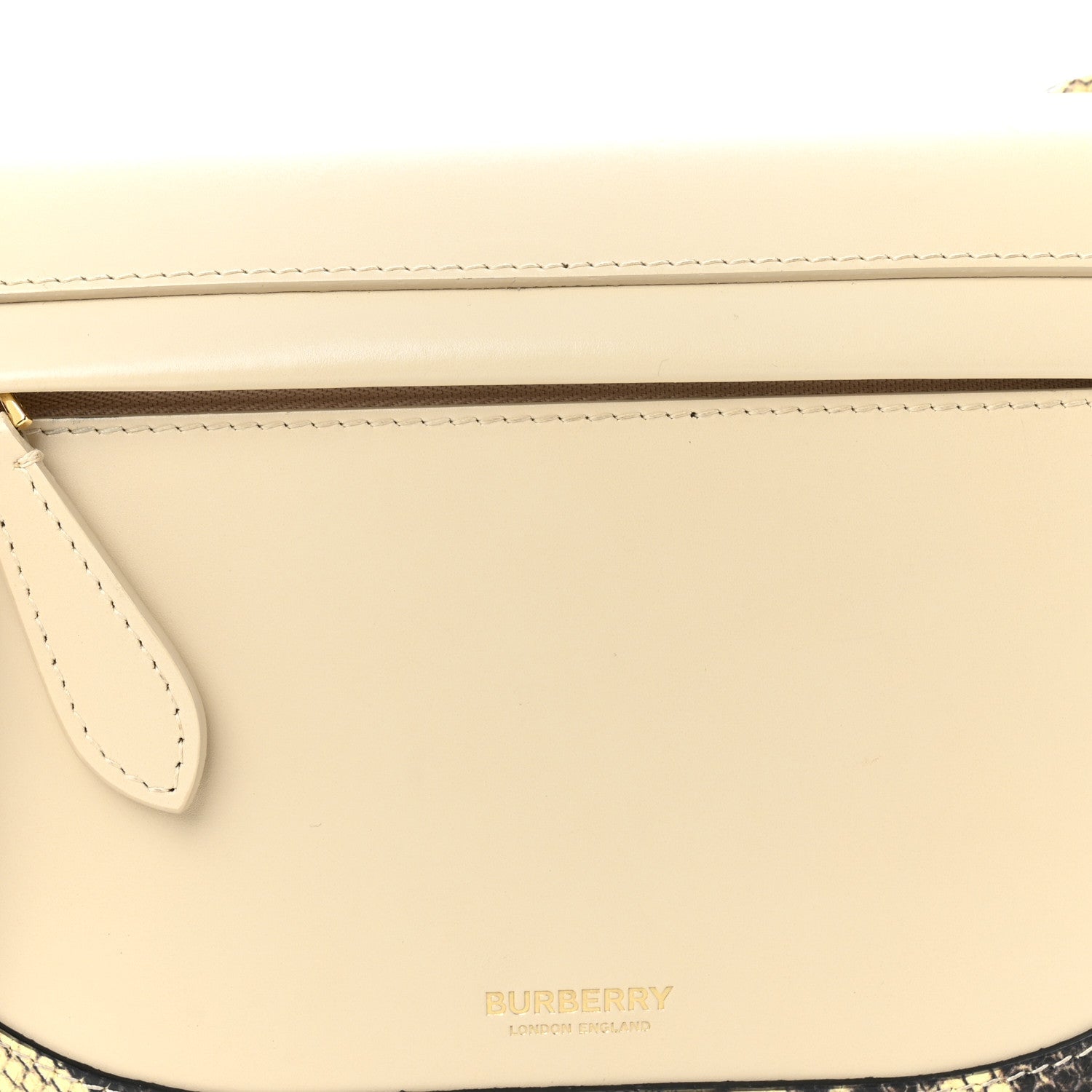Calfskin Snakeskin Small Olympia Shoulder Bag Pale Biscuit