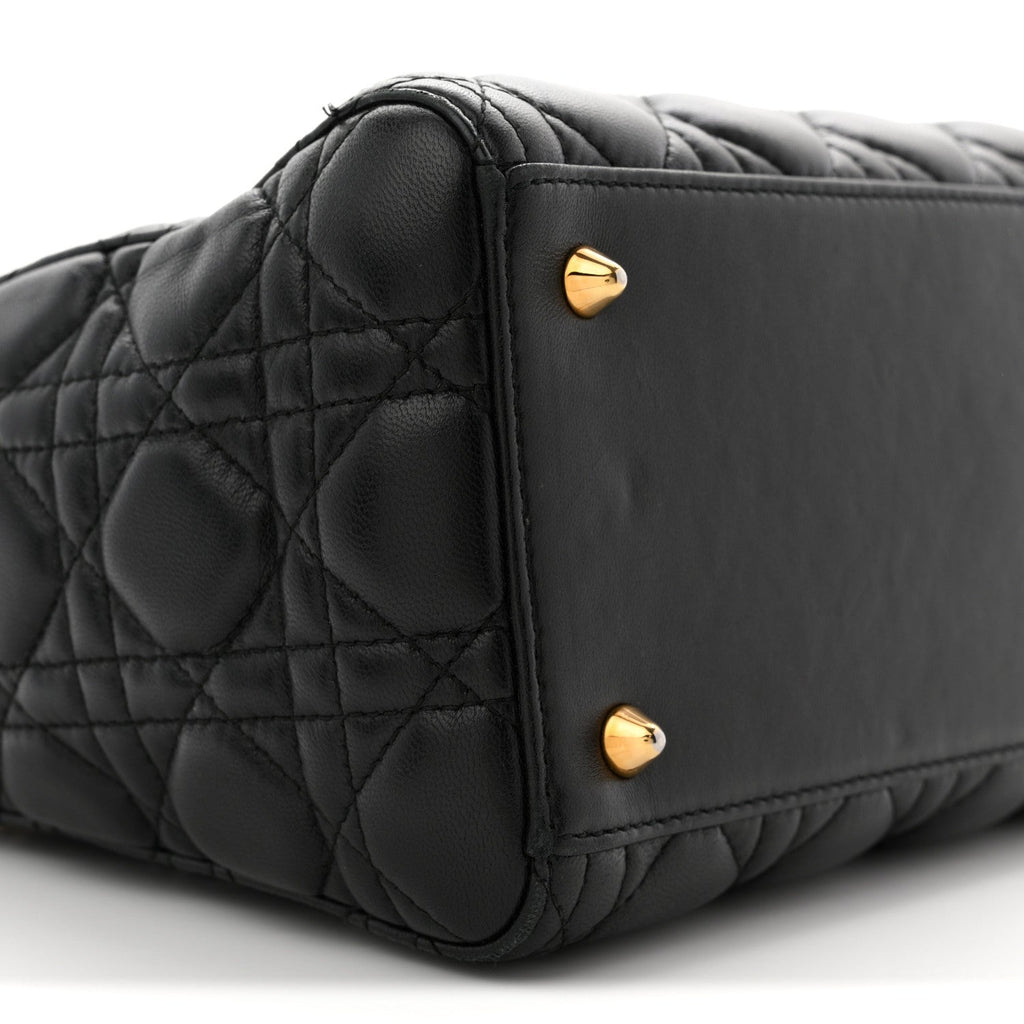 Lambskin Cannage Medium Lady Dior Black