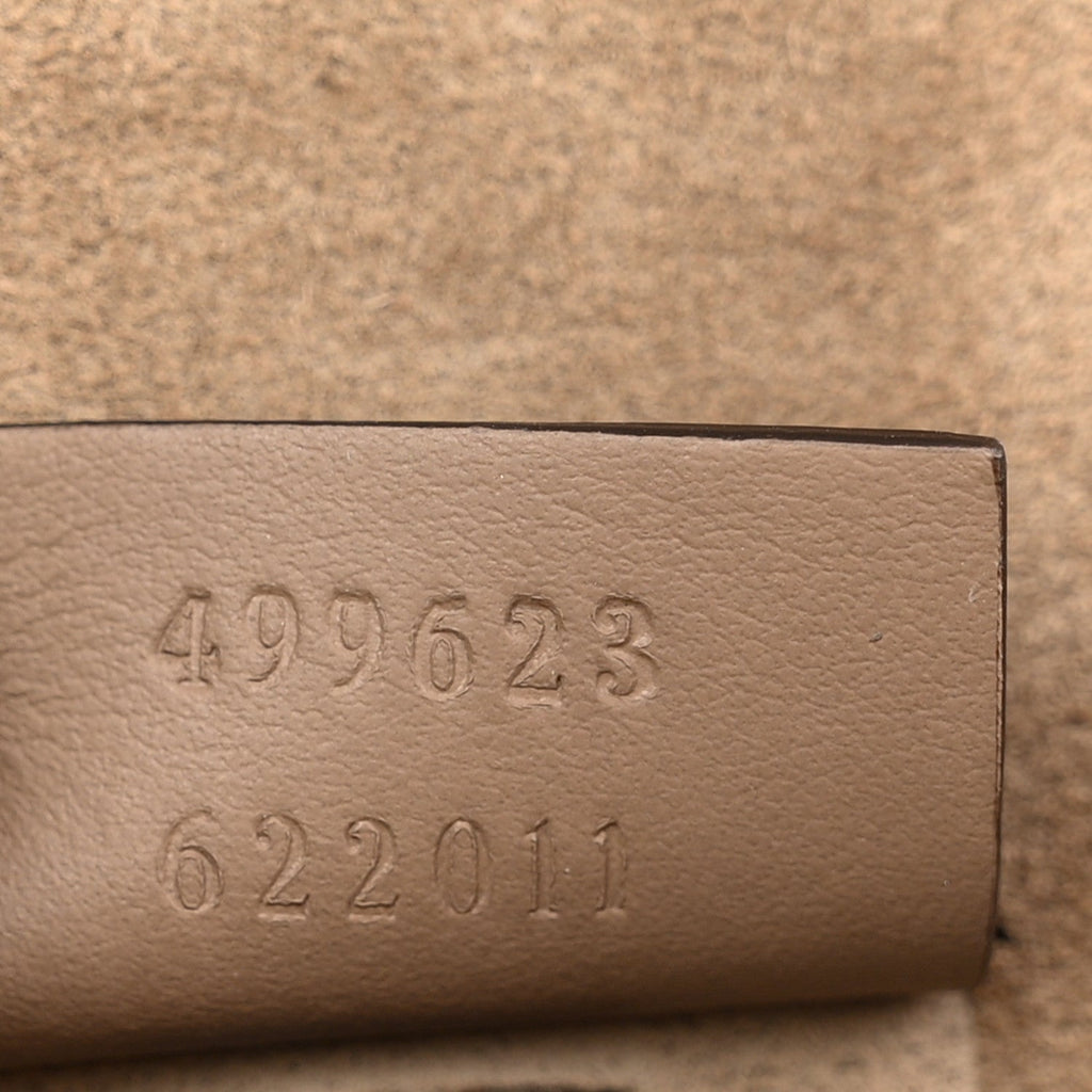 GG Supreme Monogram Suede Crystal Small Dionysus Shoulder Bag Beige Ebony Taupe
