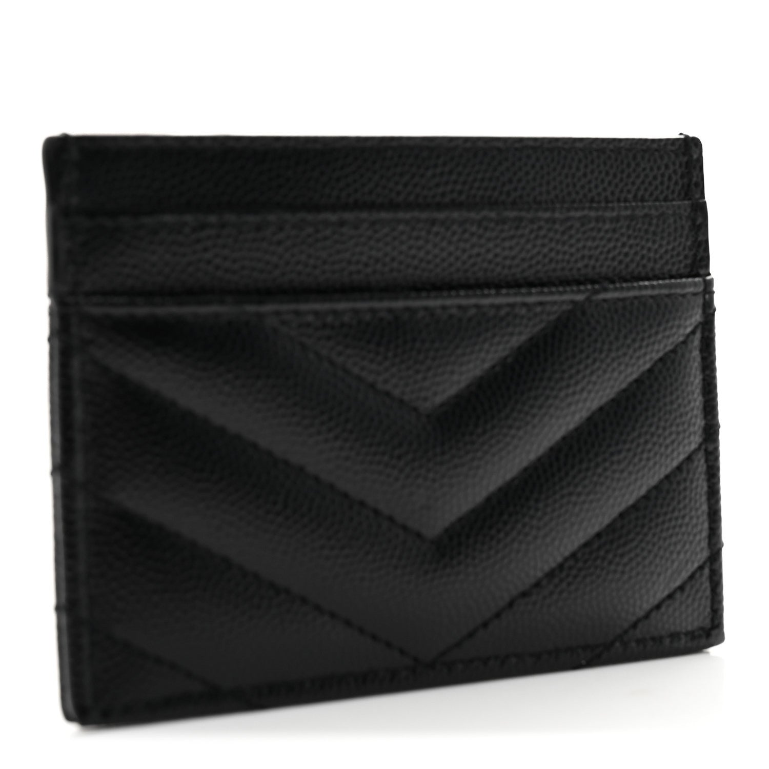 Grain De Poudre Matelasse Chevron Monochrome Monogram Credit  Case Black