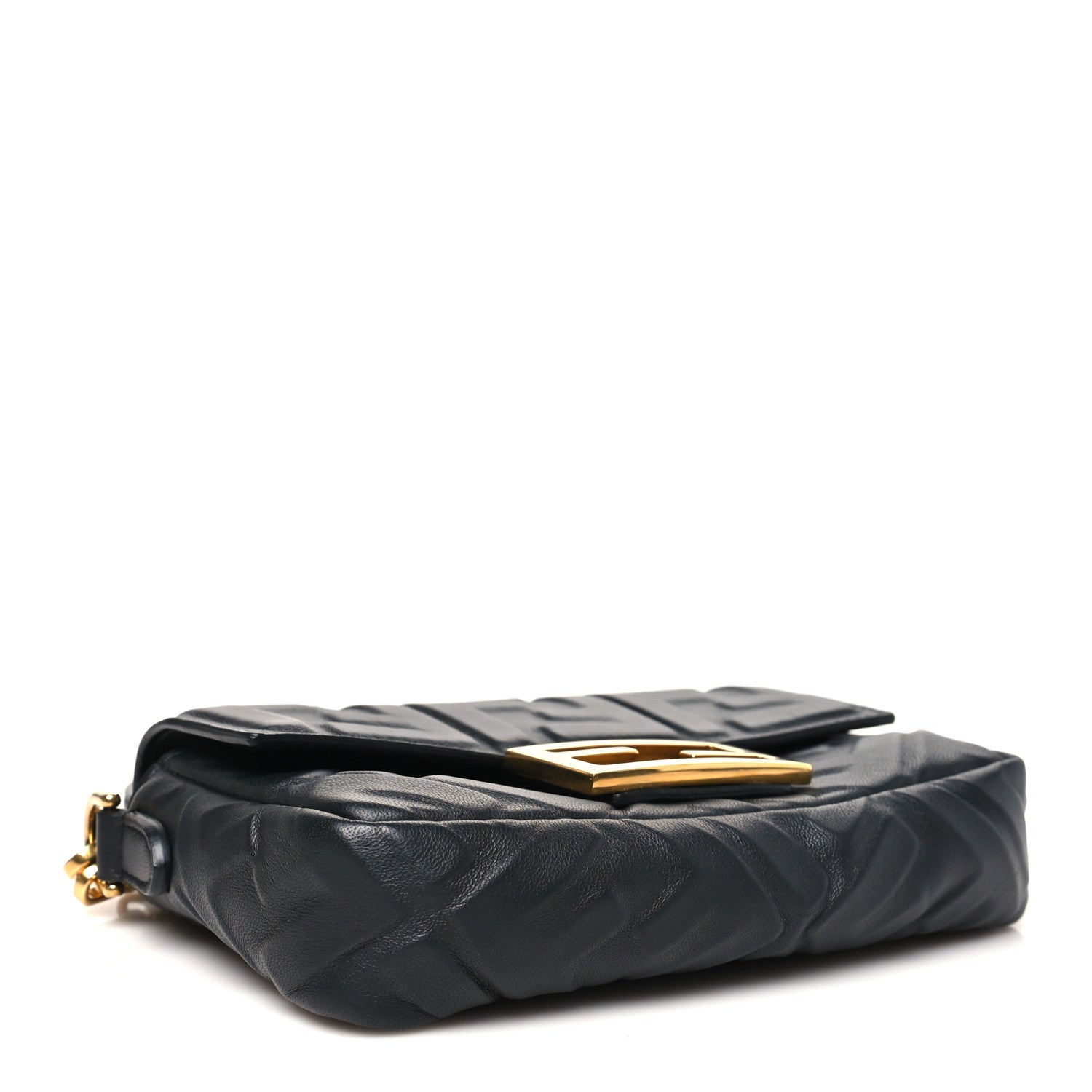 Nappa FF 1974 Embossed Mini Baguette Black