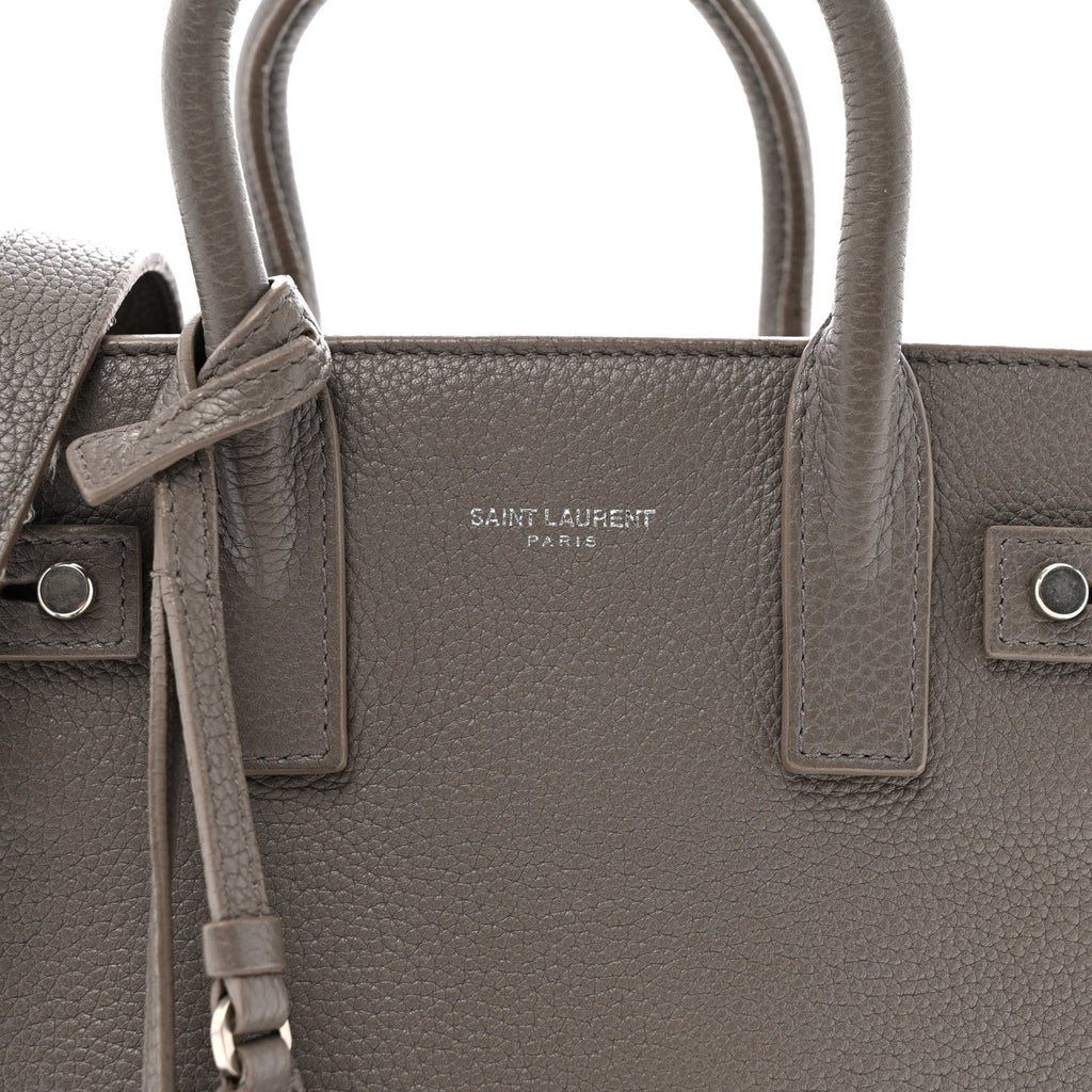 Grained Calfskin Nano Supple Sac De Jour Fog