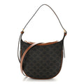 Calfskin Triomphe Canvas Small Heloise Shoulder Bag Tan