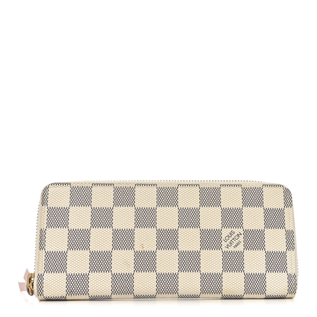 Damier Azur Clemence Wallet Rose Ballerine