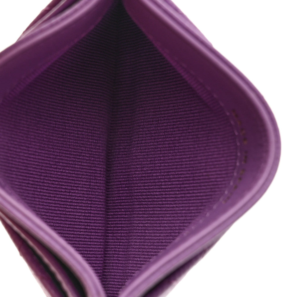 Caviar Quilted  Holder Purple