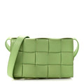 Lambskin Maxi Intrecciato Cassette Crossbody Bag Pistachio