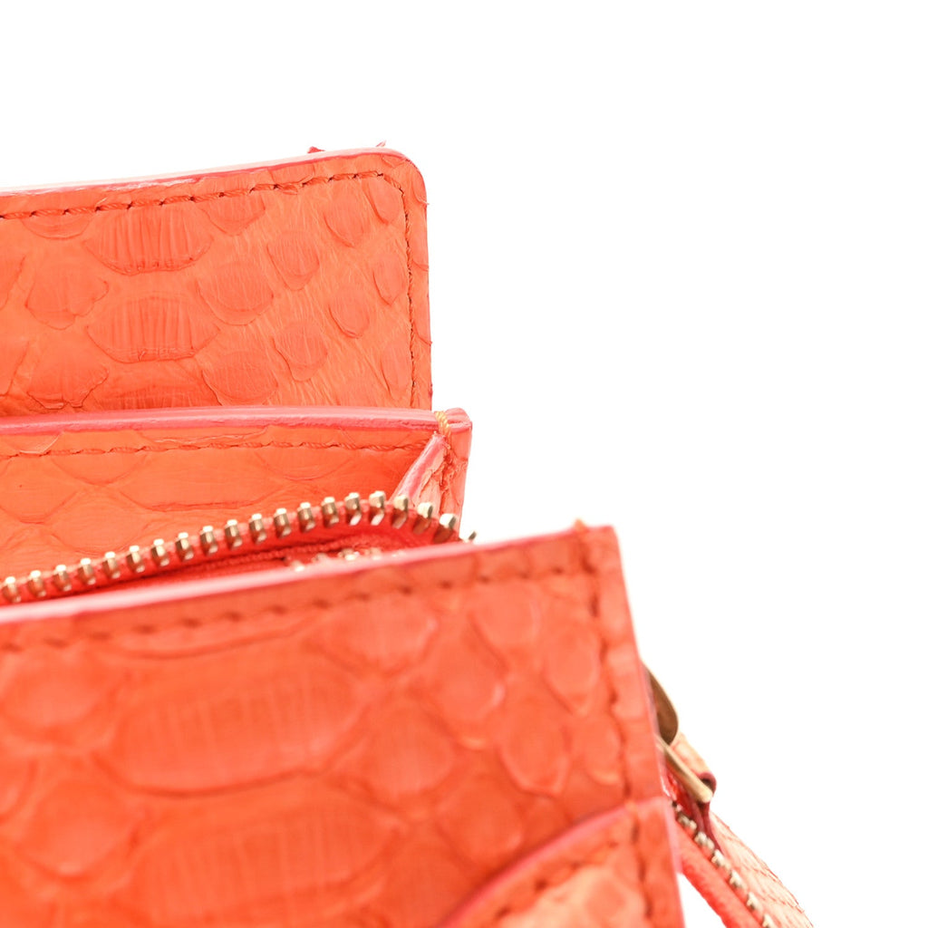 Snakeskin Mini Luggage Orange