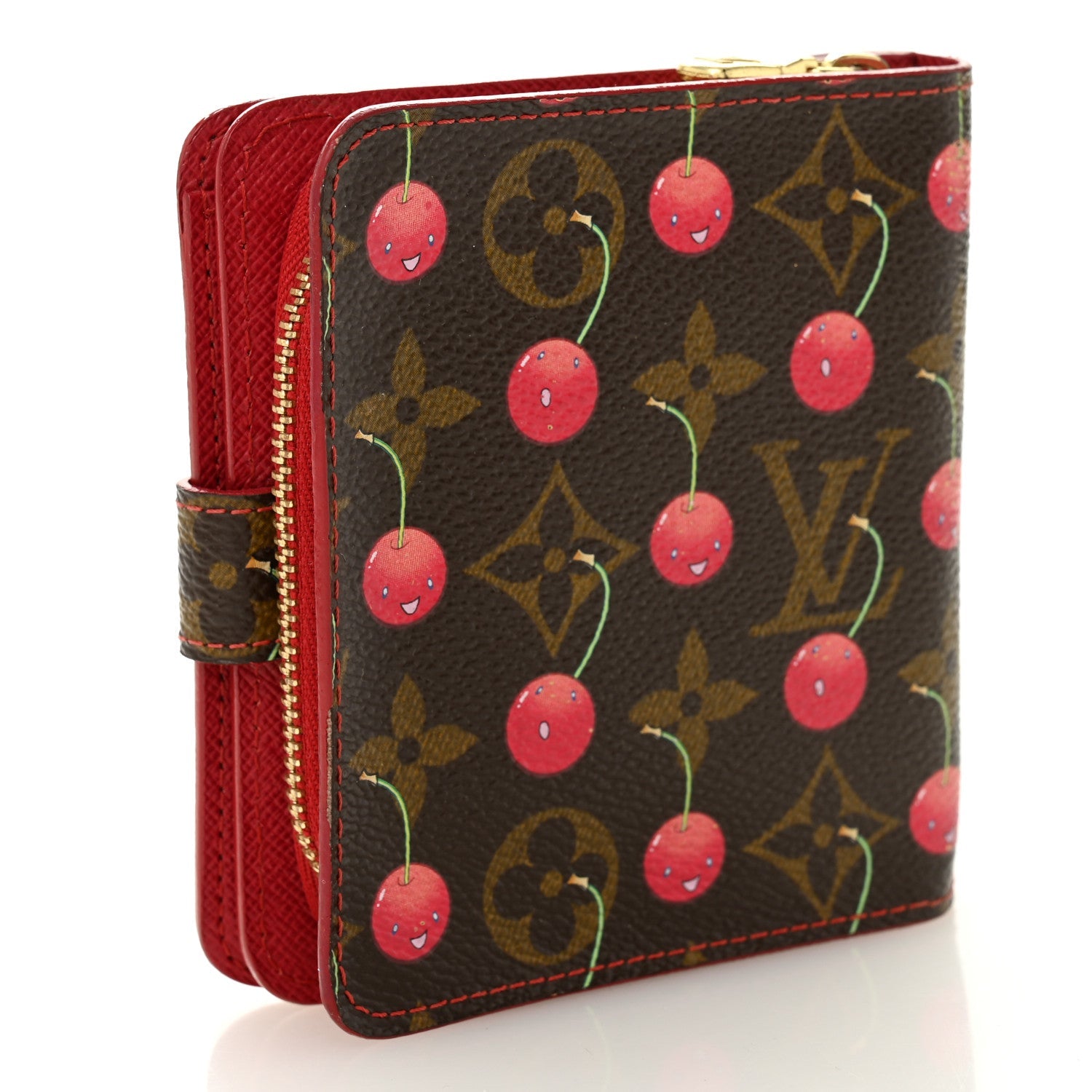 Monogram Cerises Compact Zipped Wallet