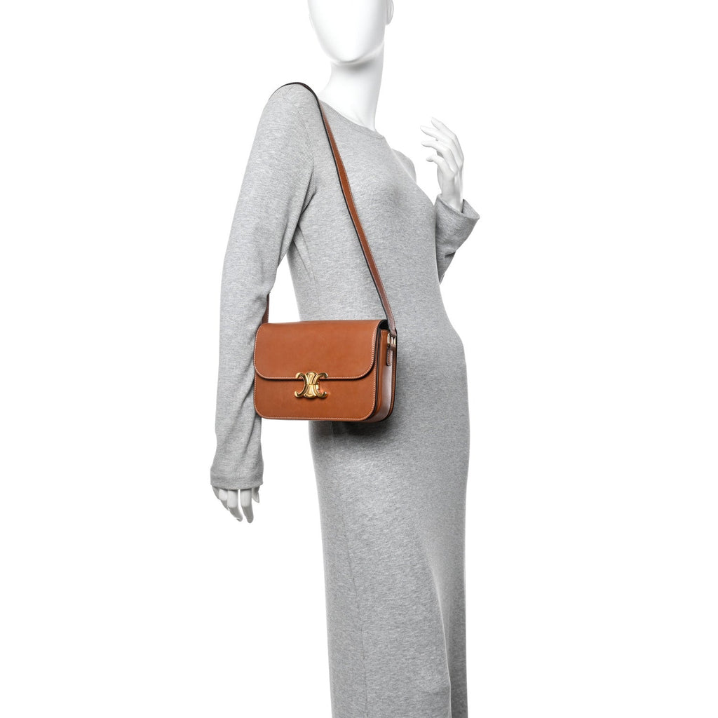 Natural Calfskin Medium Triomphe Tan