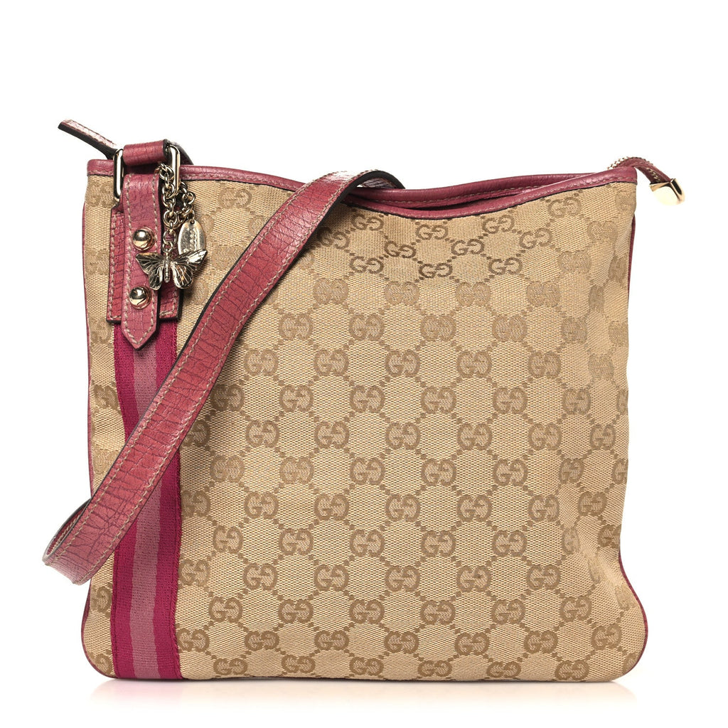 Monogram Web Jolicoeur Charms Messenger Pink Ebony