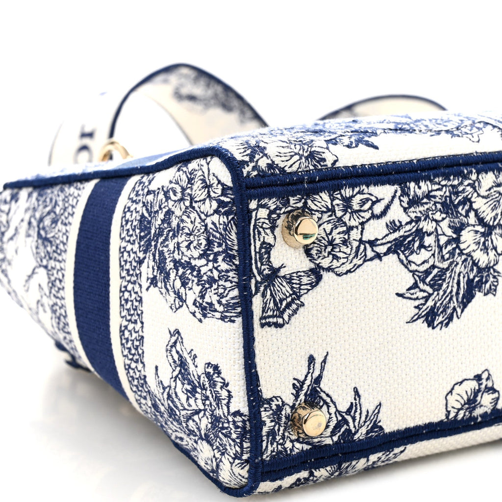 Canvas Reverse Embroidered Rêve d'Infini Medium Lady D-Lite Blue Multicolor