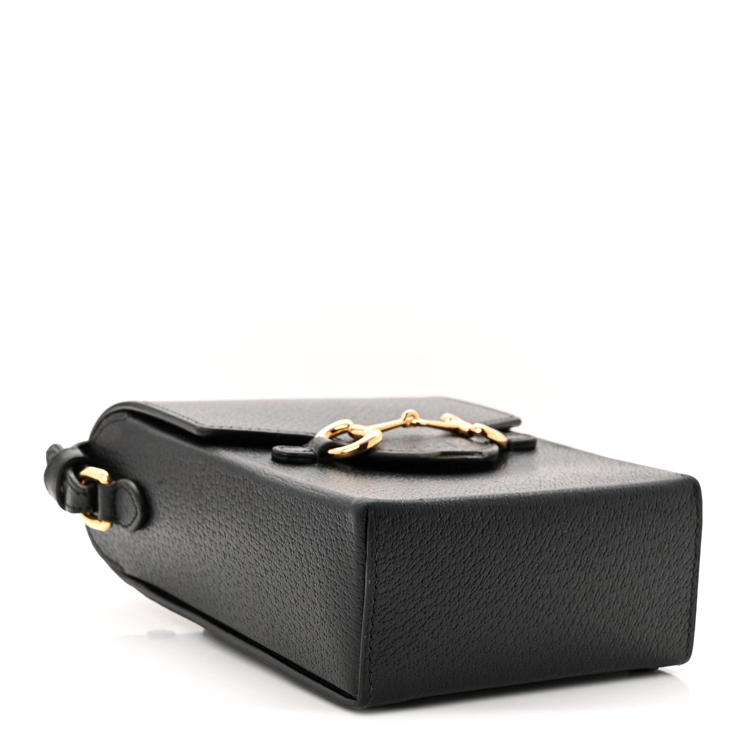 Dollar Calfskin Vertical Horsebit 1955 Crossbody Bag Black