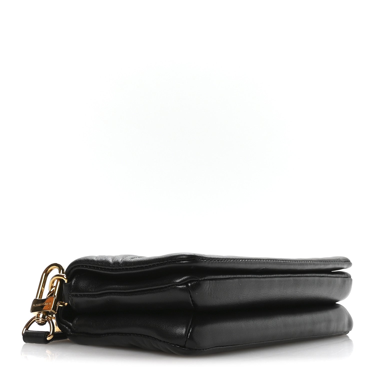 Lambskin Embossed Monogram Pochette Coussin Crossbody Black