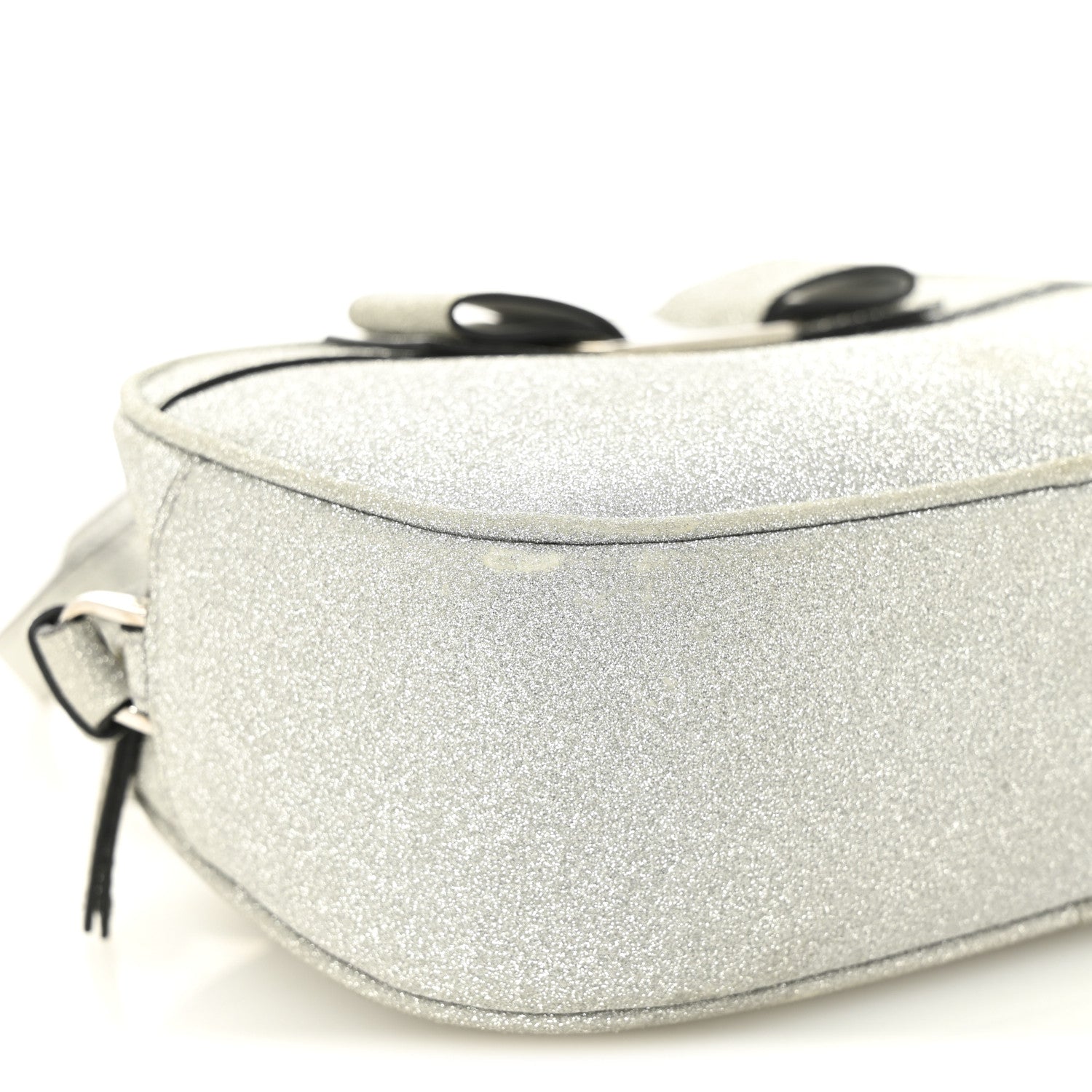 Rainbow Glitter Vara Bow Camera Bag Silver