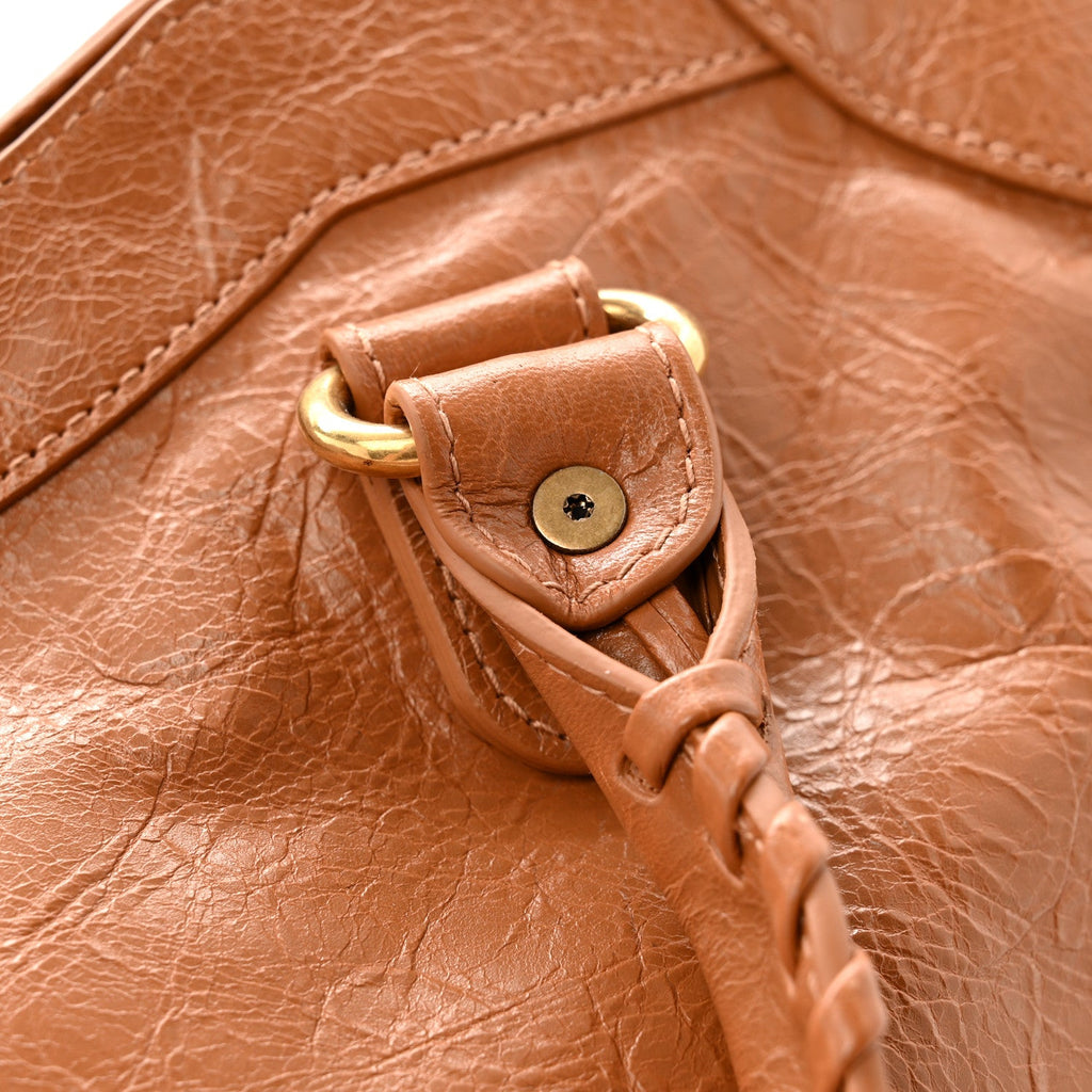 Agneau Arena Gold Hardware Medium Le City Camel