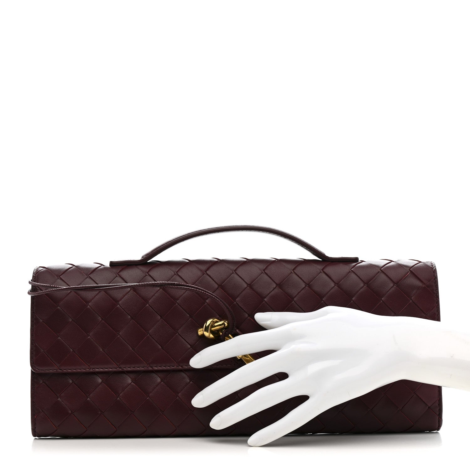 Nappa Intrecciato Long Andiamo Top Handle Clutch Barolo