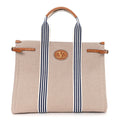 Jacquard Canvas Vlogo Antibes Shopping Bag Natural Multicolor