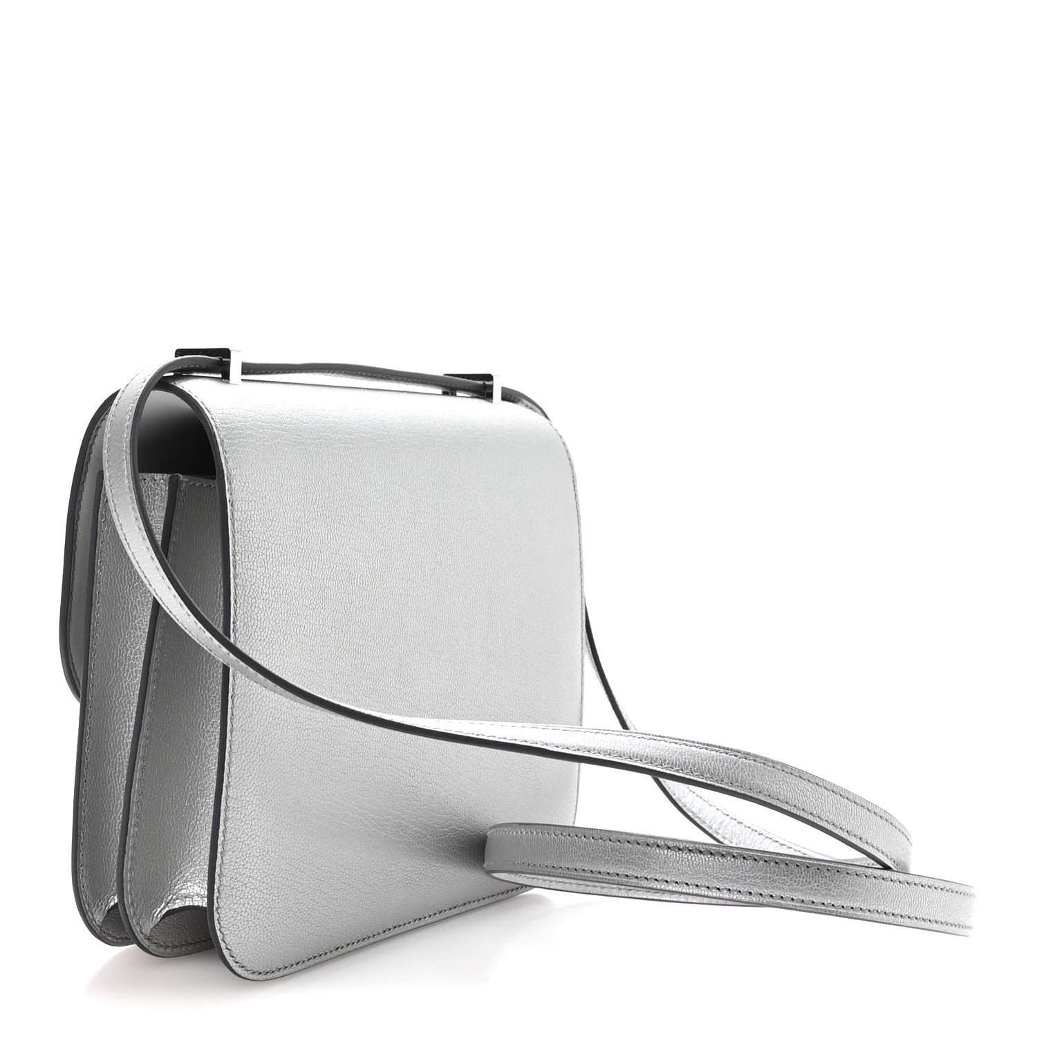 Metallic Chevre Chamkilight Constance 18 Argent