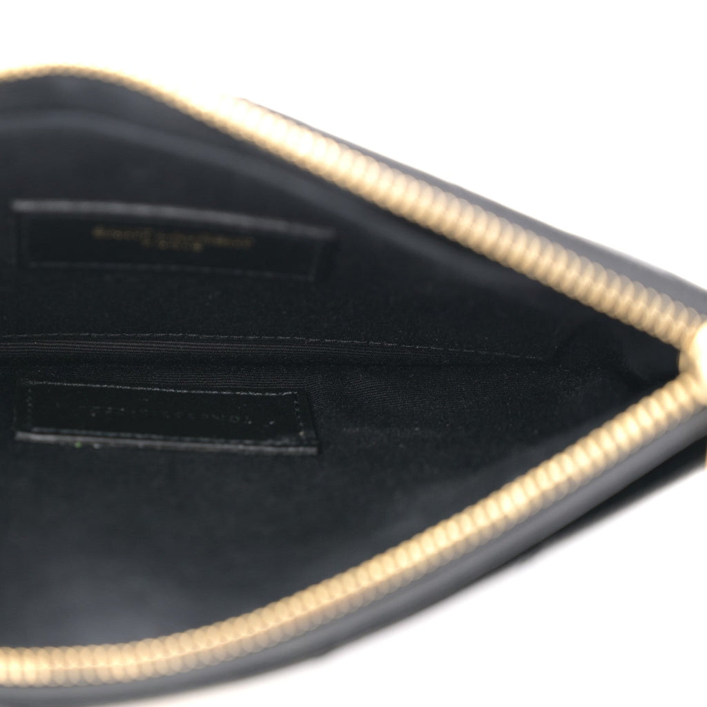 Grain De Poudre Chevron Monogram Bill Pouch Black