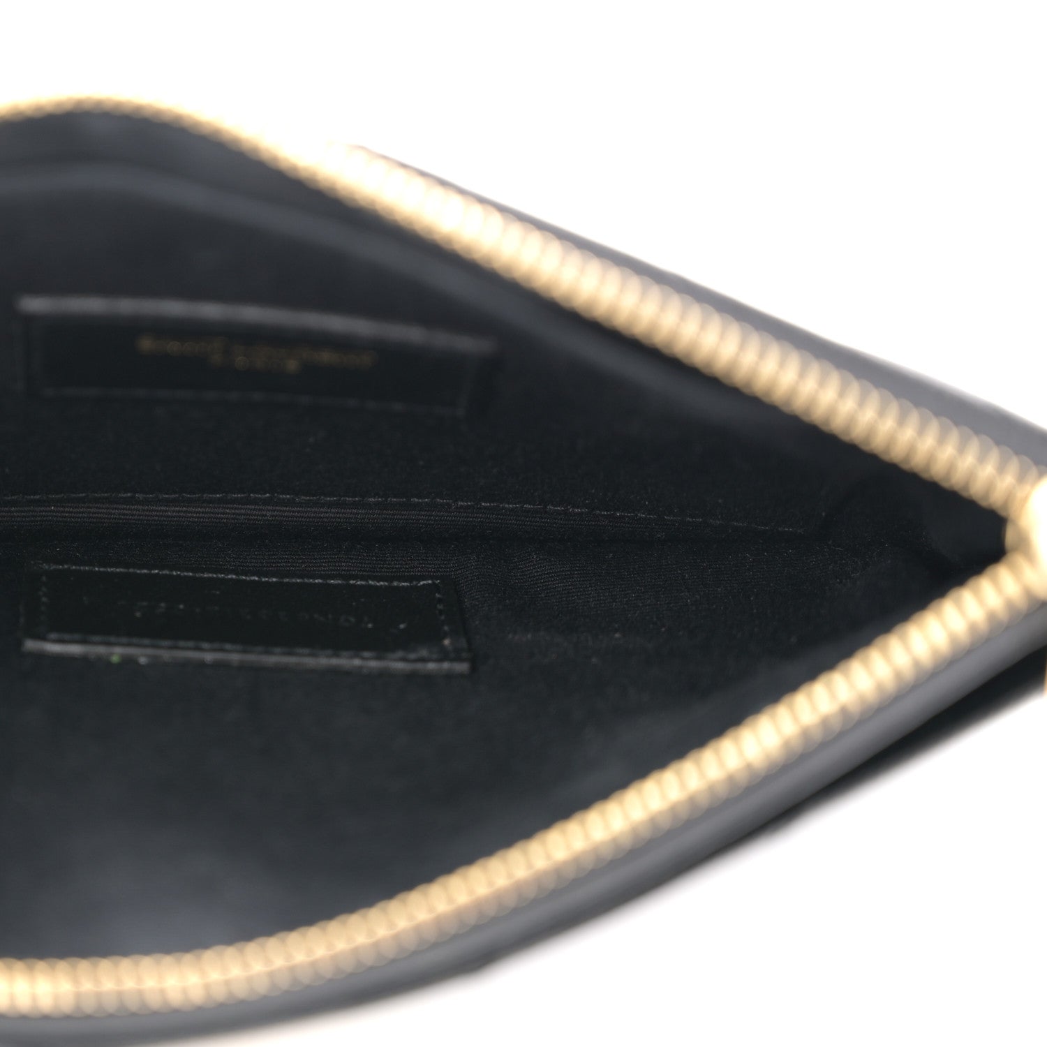Grain De Poudre Chevron Monogram Bill Pouch Black