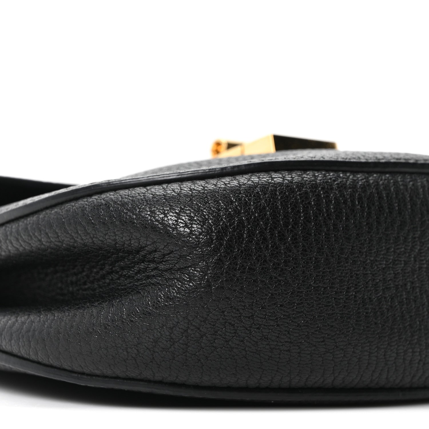 Grained Lambskin Mini Drew Shoulder Bag Black