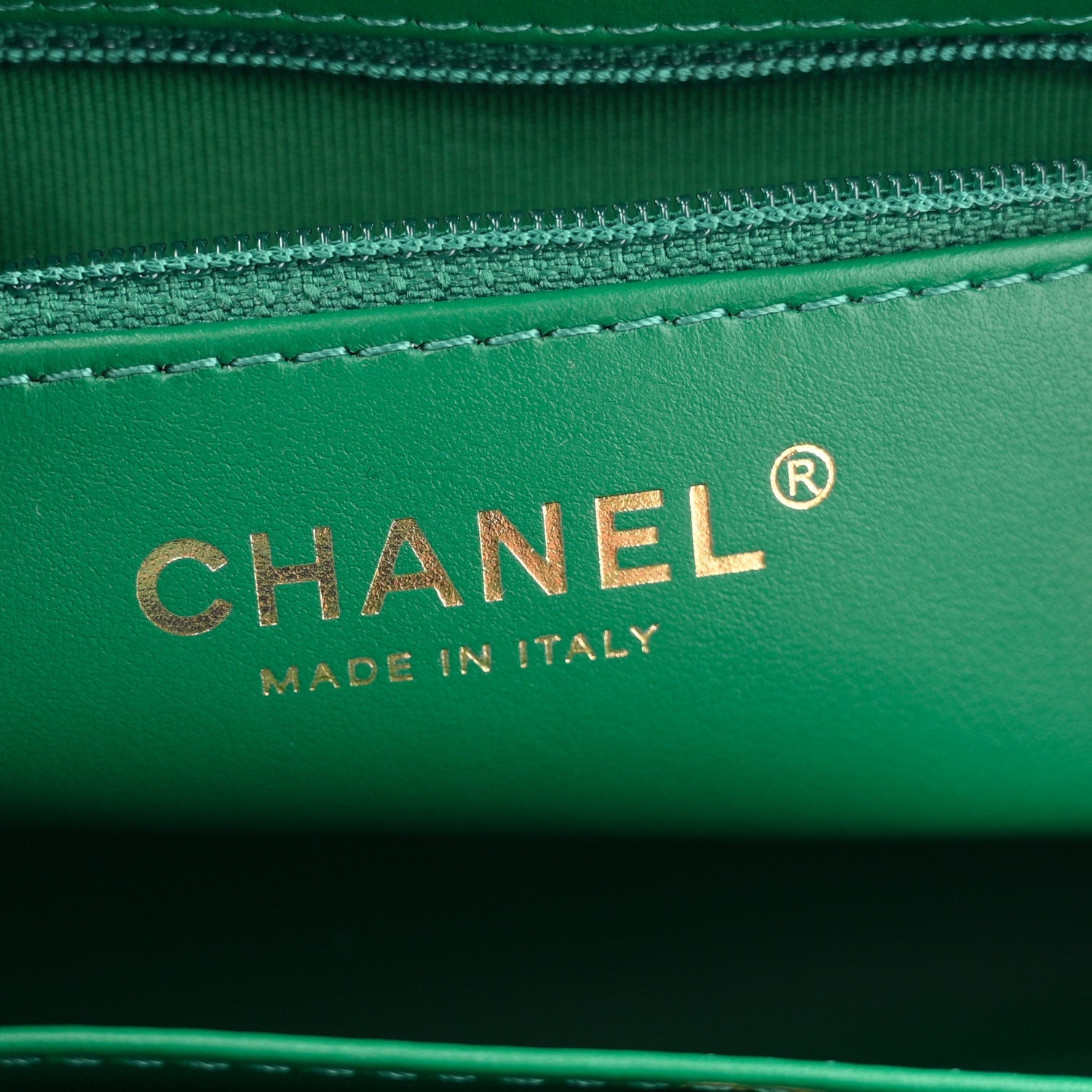 Shiny Aged Calfskin Quilted Nano Kelly Shopper Green