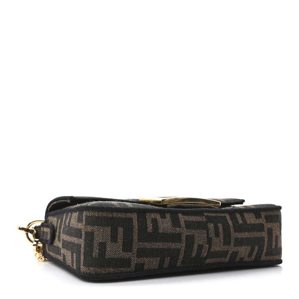 Fabric Jacquard FF 1974 Mini Baguette Tobacco Moro Black