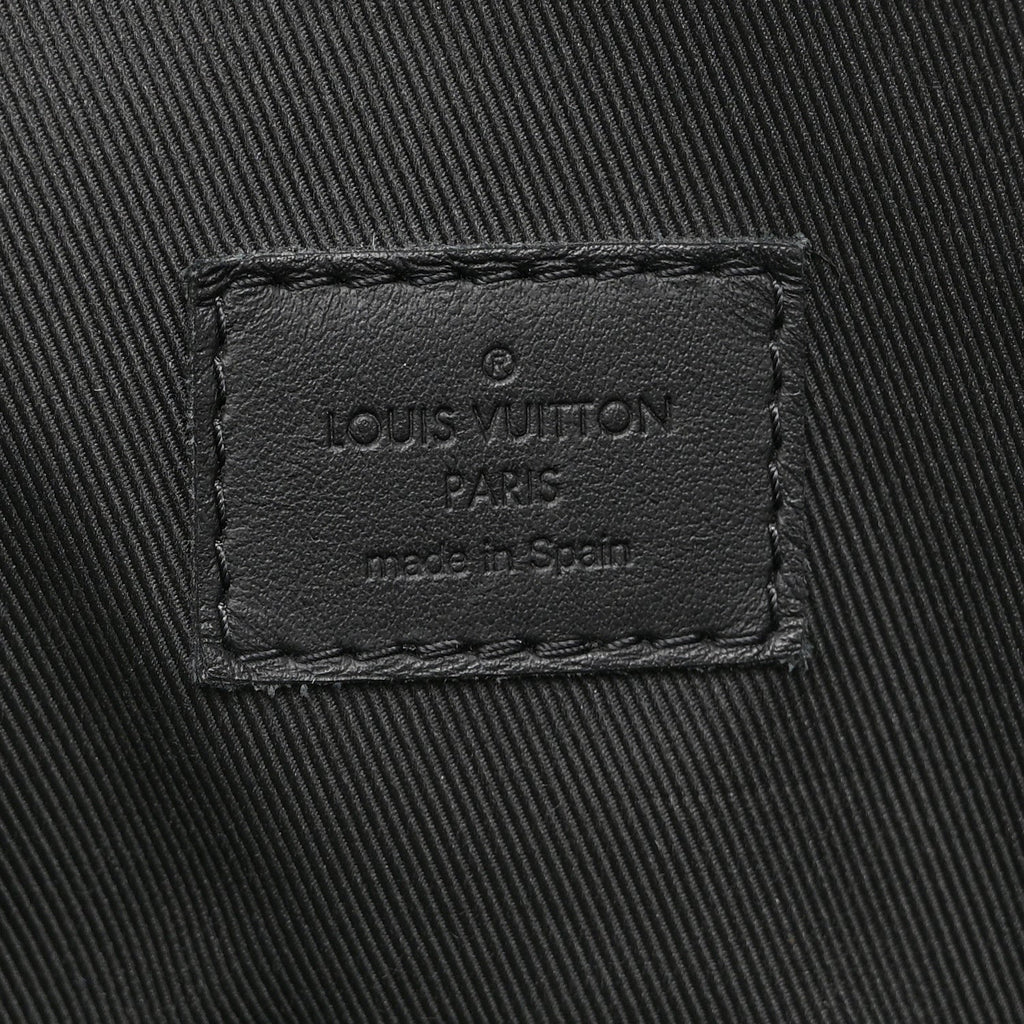 Grained Calfskin LV Aerogram Tote Black