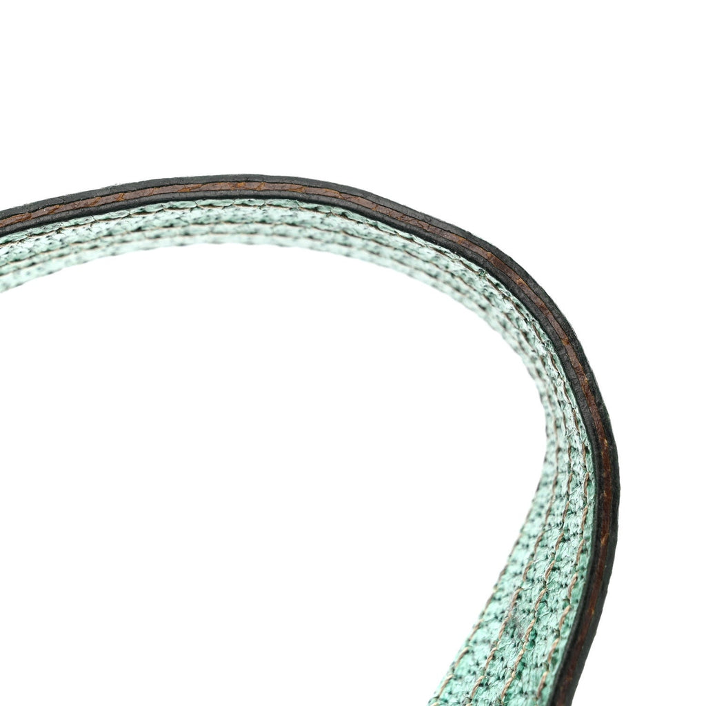 Monogram Satchel Bag Turquoise