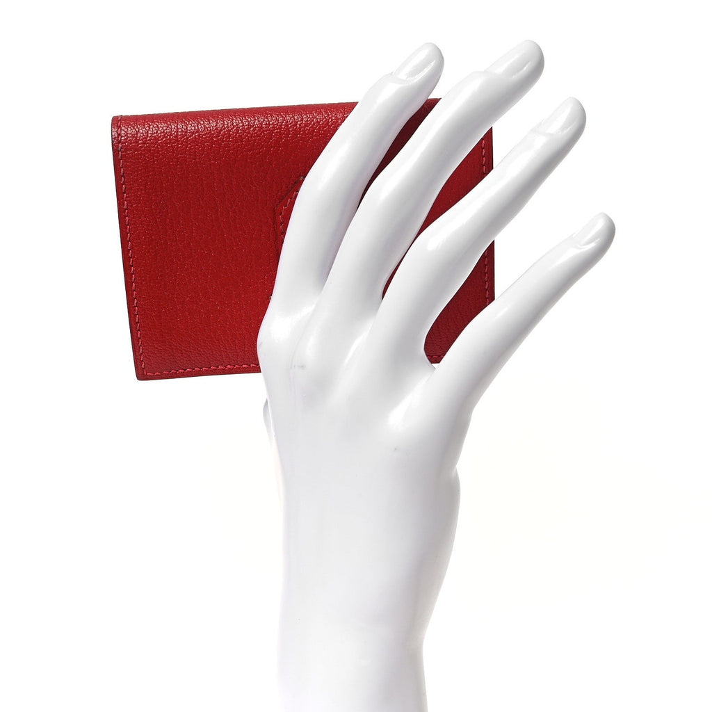 Chevre Mysore Bearn  Holder Wallet Rouge Casaque