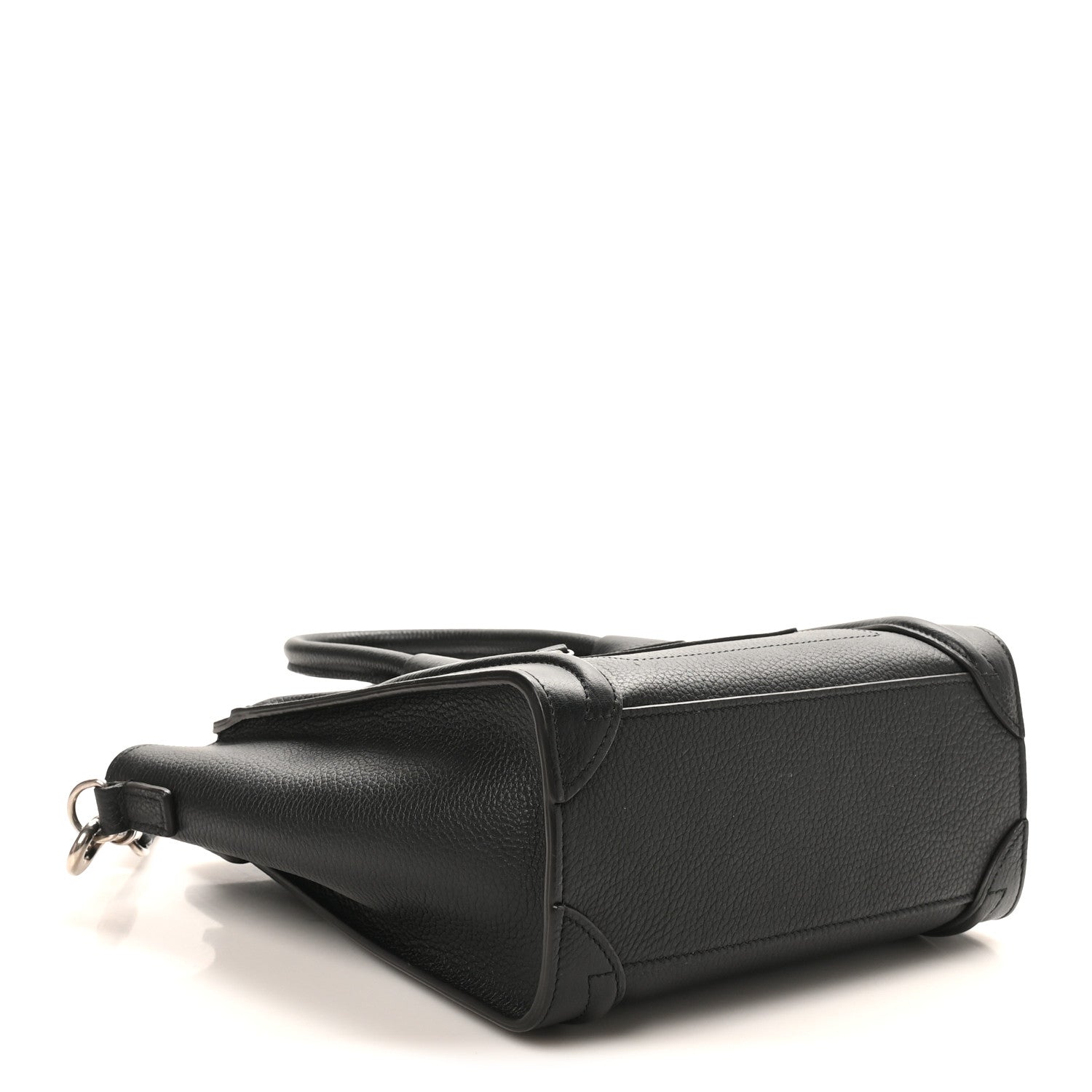 Drummed Calfskin Nano Luggage Black
