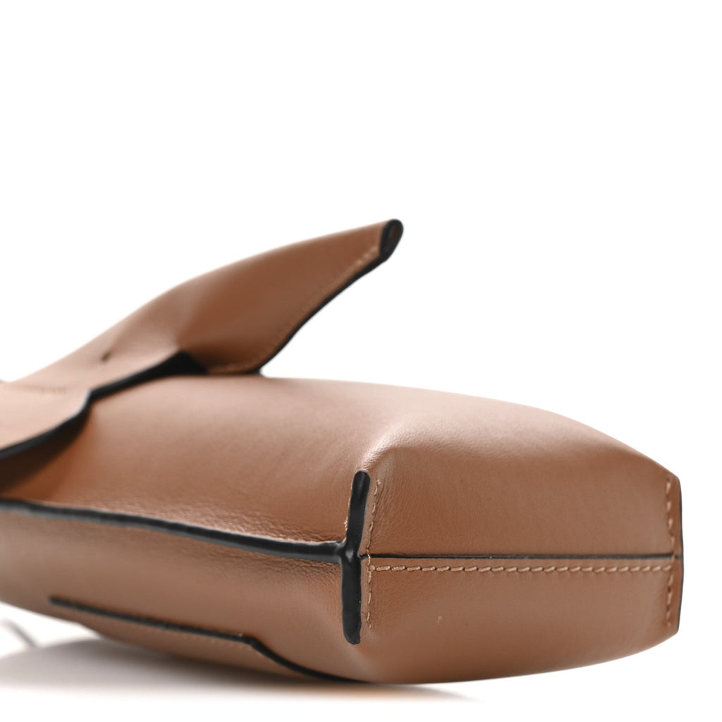 Calfskin Elephant Pouch Crossbody Bag Tan